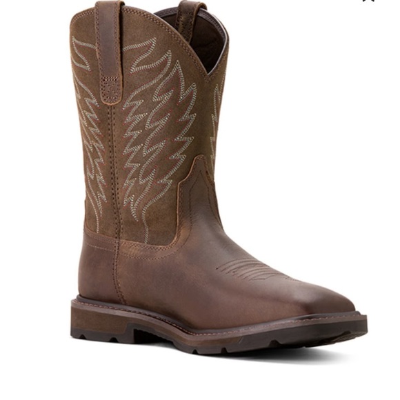 Ariat Other - Ariat “Groundbreaker” Pull-On
Work Boots In Distressed Brown Men’s Size 7.5D EUC